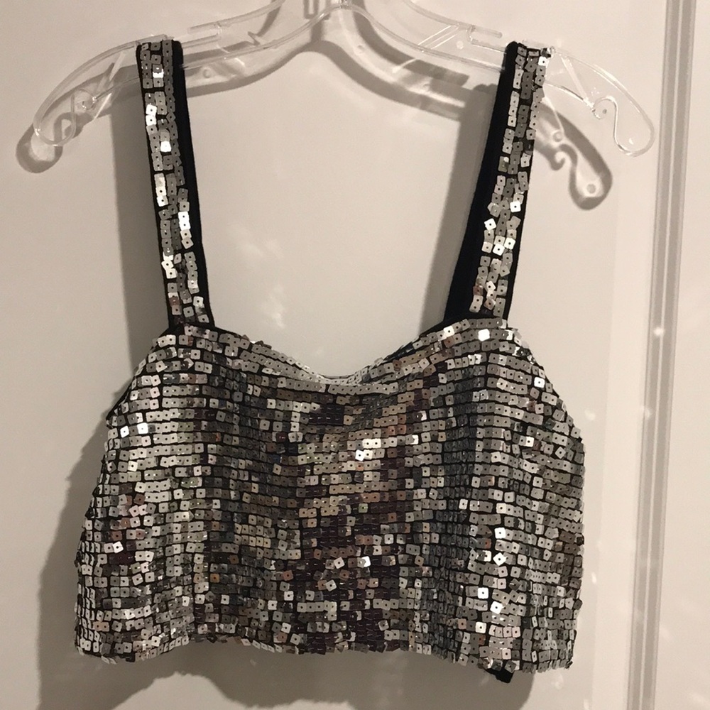 Like-new! REFORMATION Sequin Crop Tank Top